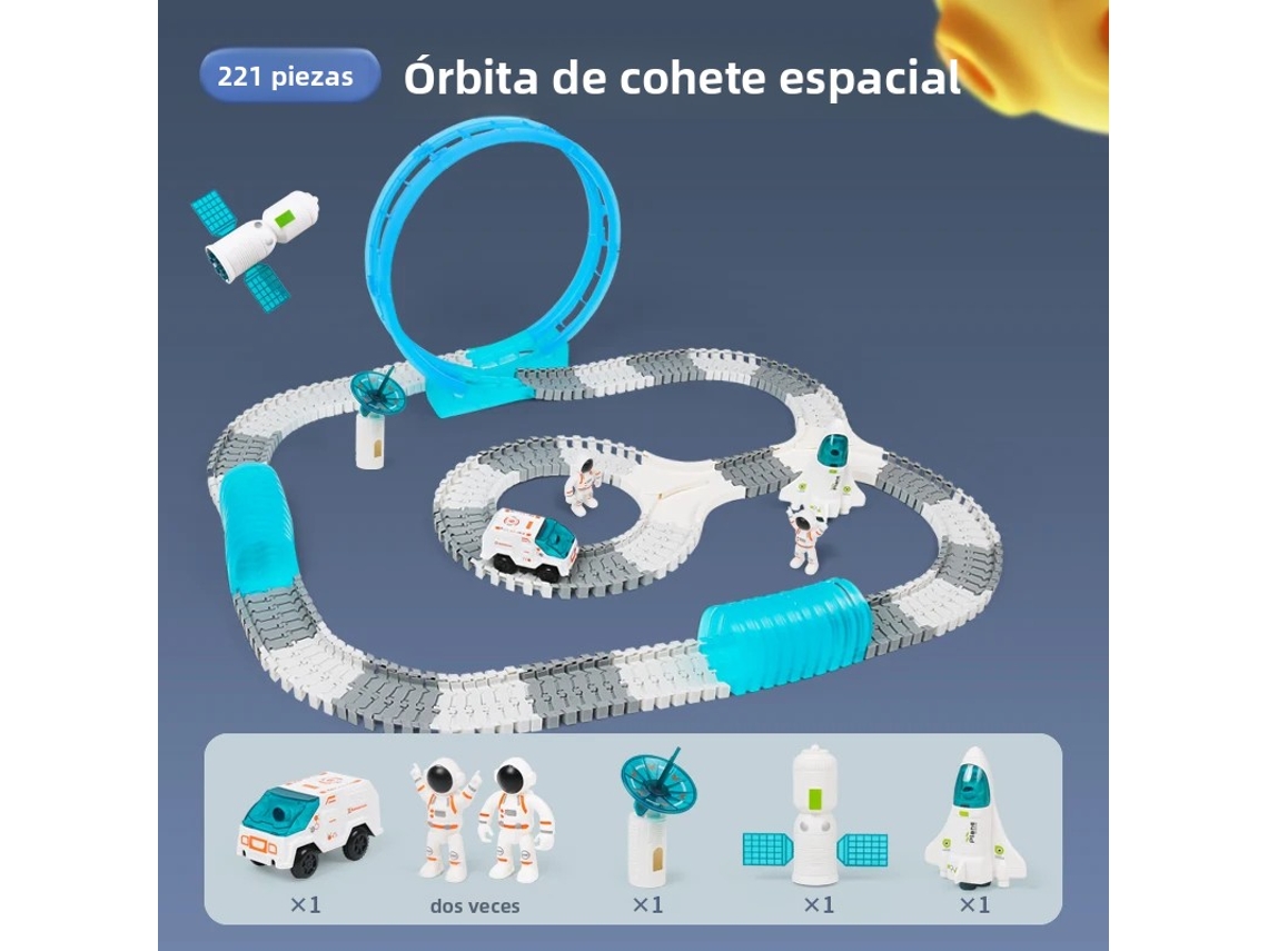 (221 Peças) Brinquedo De Trem Elétrico Desmontável E Montável, Que Aprimora As Habilidades Manuais, Feito De Resina.
