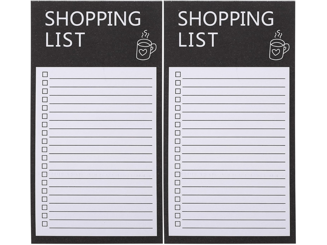 Lote De 2 Blocos-notas Para Lista De Cursos Frigo, Papier Noir, Nimbre 2, Ne Bave Pas, Comme Présent Pratique
