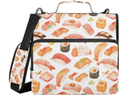 Aquarela Organizador Pasta Nas Cores Salmão E Mostarda, Com Alça De Ombro E Mão, Vários Sacos De 3, 8cm, 3 Carimbos