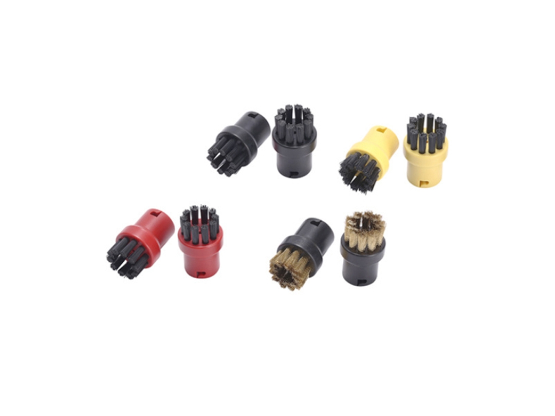 Escova redonda para limpeza a vapor, 8 lâmpadas, para karcher sc series sc1 sc2 sc3 sc4 sc5 sc7, escovas de limpeza, peças domésticas, acessórios