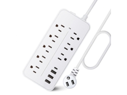 Extensão Elétrica Universal Com Plugue Americano E Tomada Usb Para Escritório. Olysi Shop
