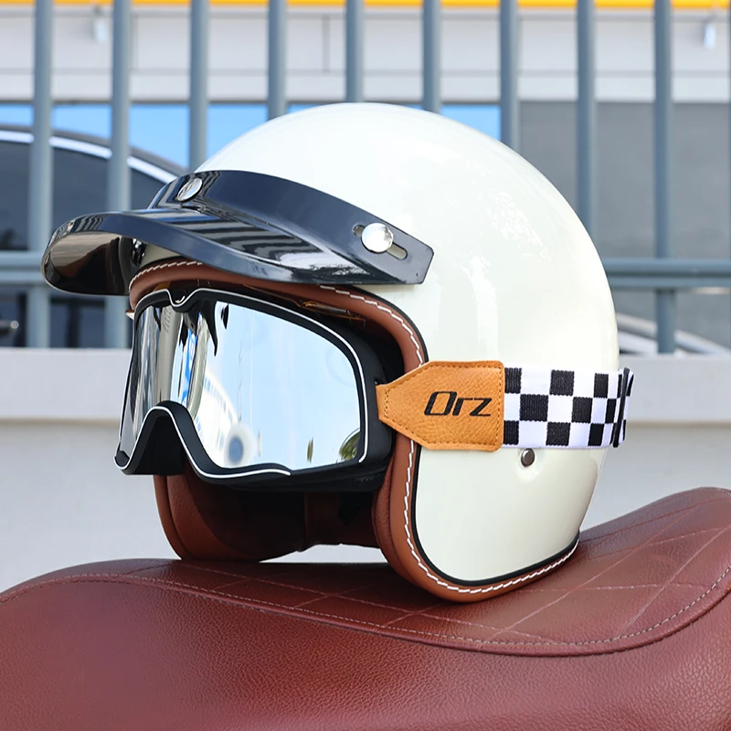 (xl) Capacete 3/4 Aberto Em Abs, Certificado Dot, Resistente A Impactos, Com Proteção Uv