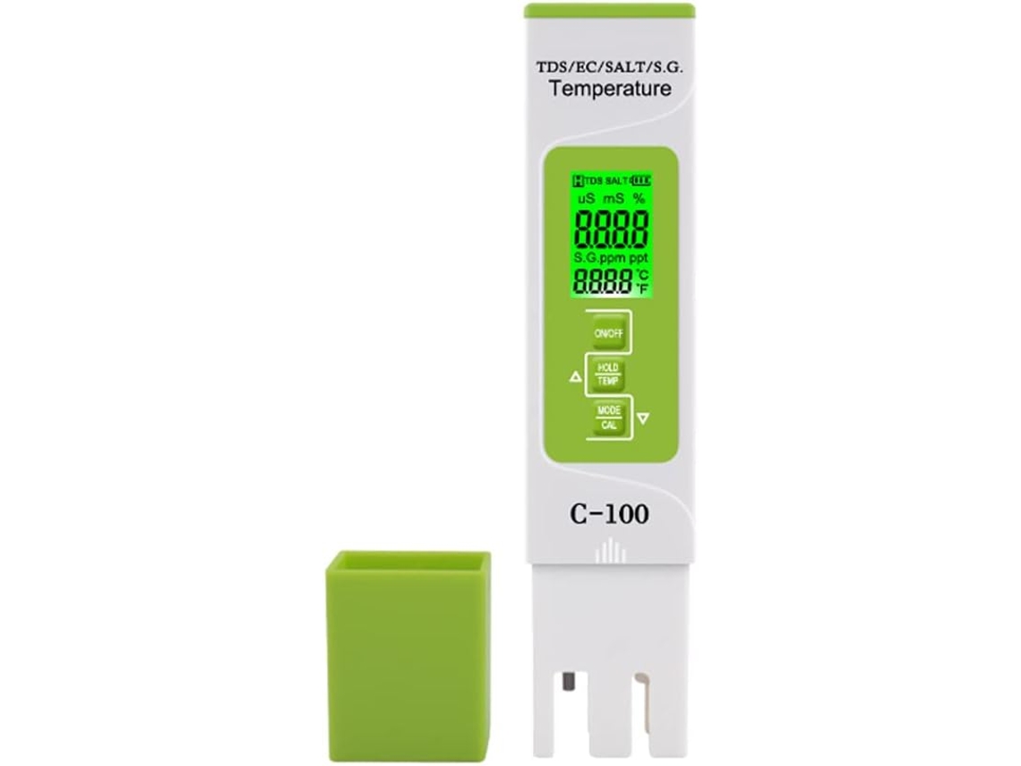 Testador digital de qualidade da água 5 em 1 para testar TDS/EC/Salinidade/SG./Temperatura com alta precisão