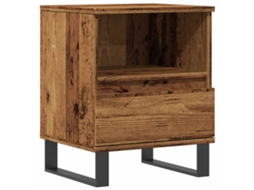 Bedside Cabinet, Bedside Cabinets Vidaxl Marrom Madeira Processada (n/a)