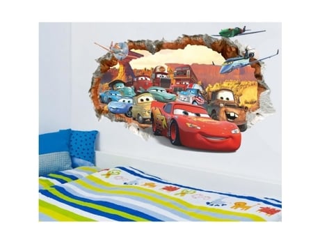Adesivos De Fundo De Quarto Cars 3d Poqiang Crianças