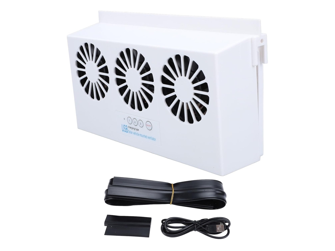 Ventilador De Exaustão Para Carro Movido A Energia Solar, Purificador De Ar Para Carro, 3 Saídas, Eliminação De Odores