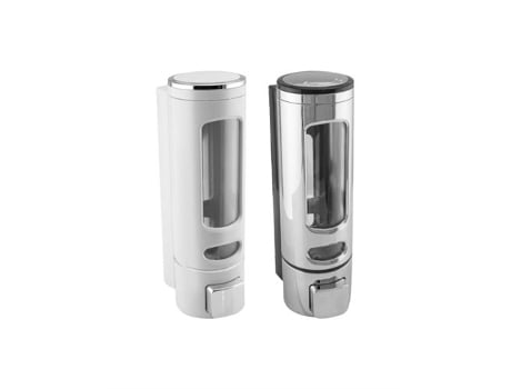 Dispensador De Sabão, Gel Desinfetante Branco/cromado 400ml Abs Cromado, Logui