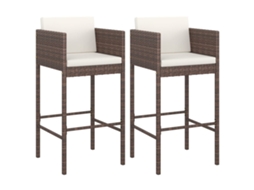Bar Stool, Bar Stools Vidaxl Marrom Rattan / Vime (n/a)