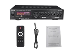 Amplificador Hi-fi 2000w 220v, Amplificador De Potência De Áudio, Bluetooth Estéreo, Usb, Sd, Fm, Led, Preto