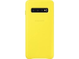 Capa SAMSUNG Galaxy S10 Leather Cover Amarelo