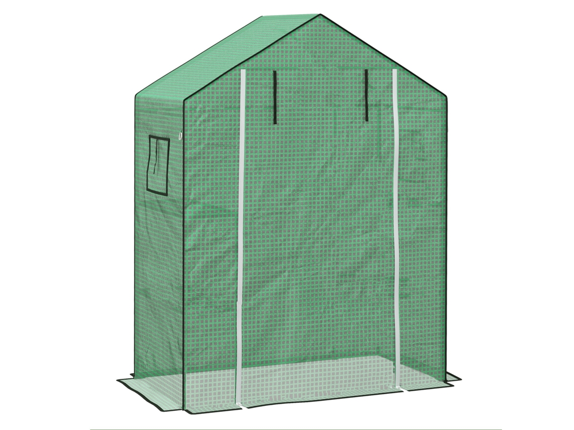 Cobertura para Estufa PE cor Verde 140x73x190 cm OUTSUNNY
