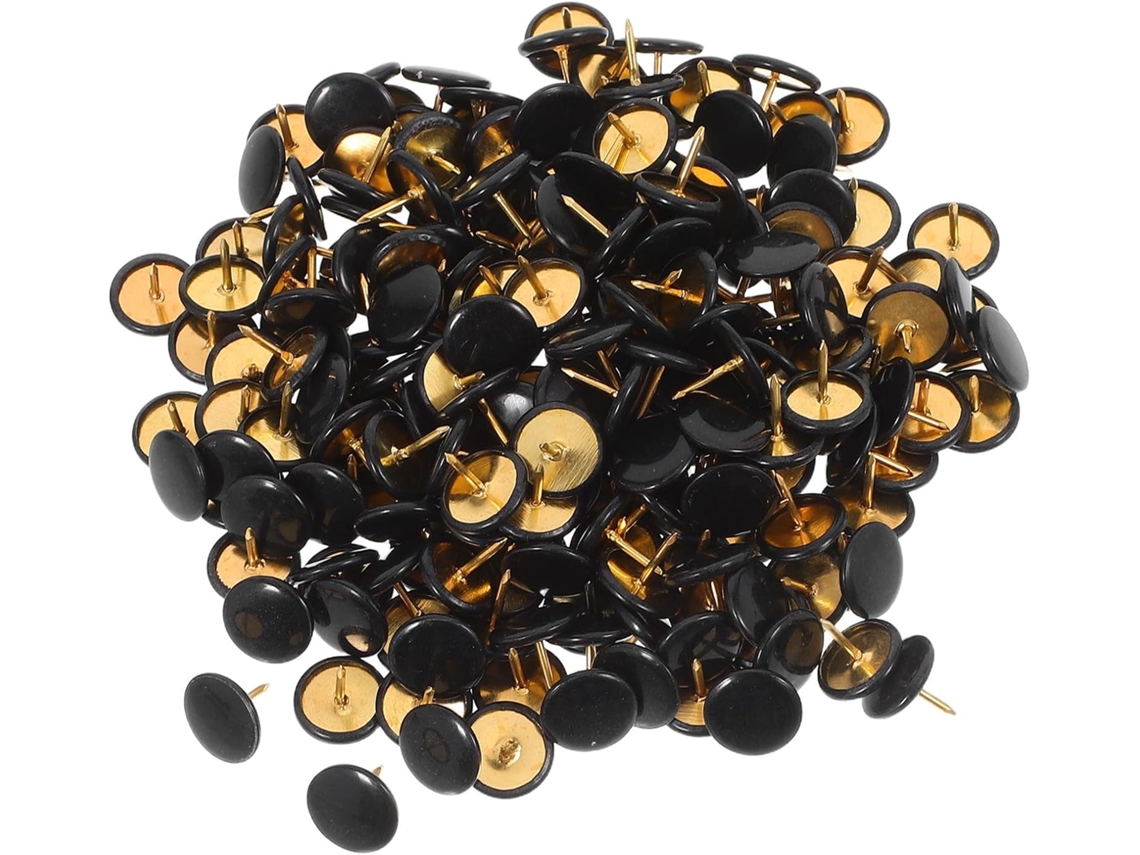 1-Caixa de Tachinhas de Plástico com Cabeça Plana e Redonda, para Quadrados de Cortiça e Brancos, Fáceis de Inserir, para