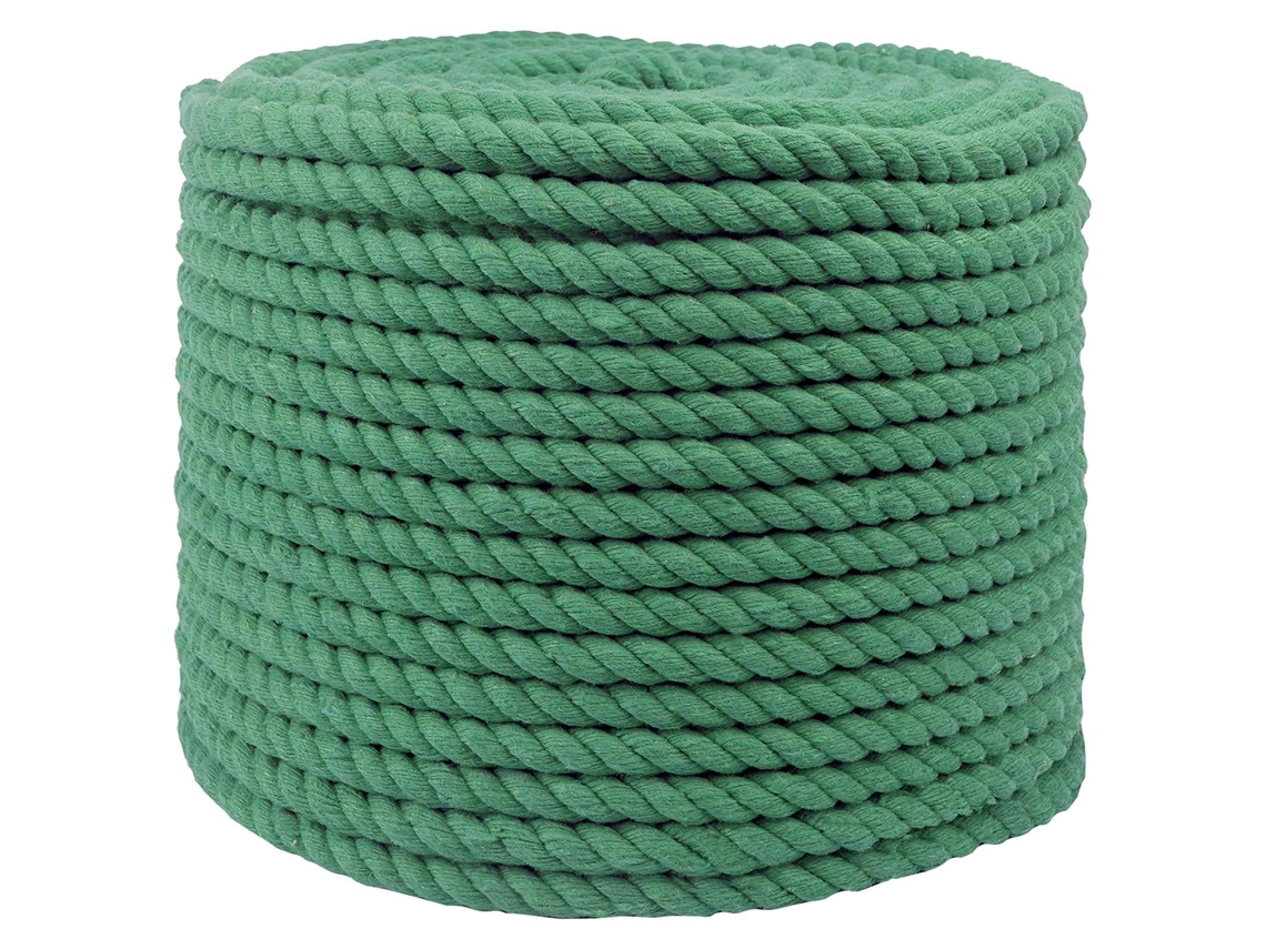 Vidaxl Corda De Algodão 10 Mm 25 M Verde 100% Algodão