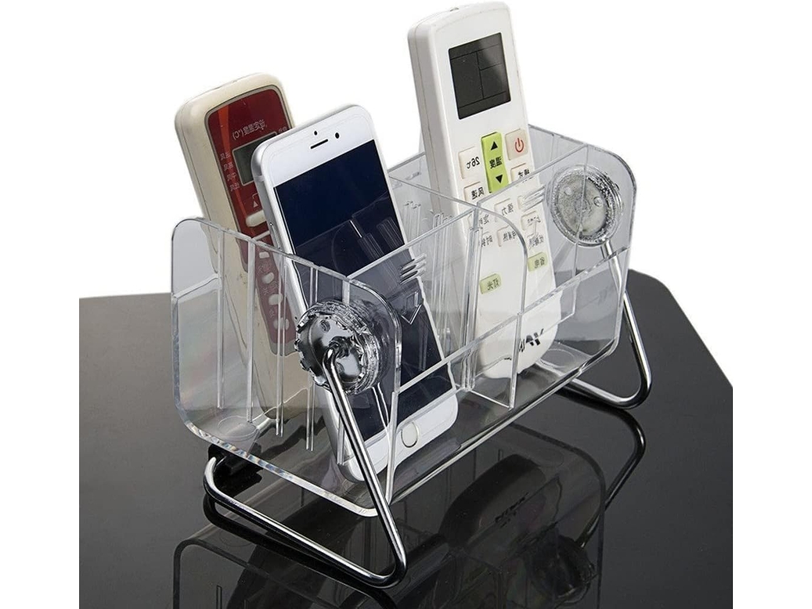 Organizador de Controle Remoto, 6 Compartimentos, Acrílico Transparente, para Guardar Tv e Ar, Condicionado BRILVIBERA