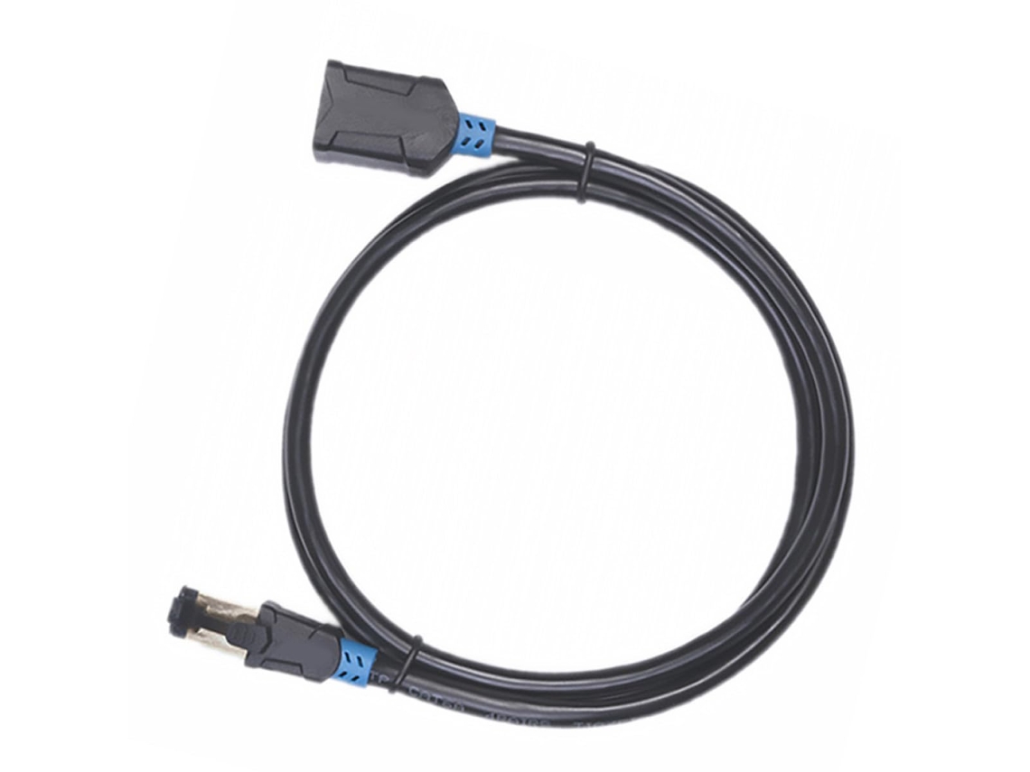 Cabo De Extensão Ethernet Blindado Duplo De 1 M, Macho-fêmea, Resistente.