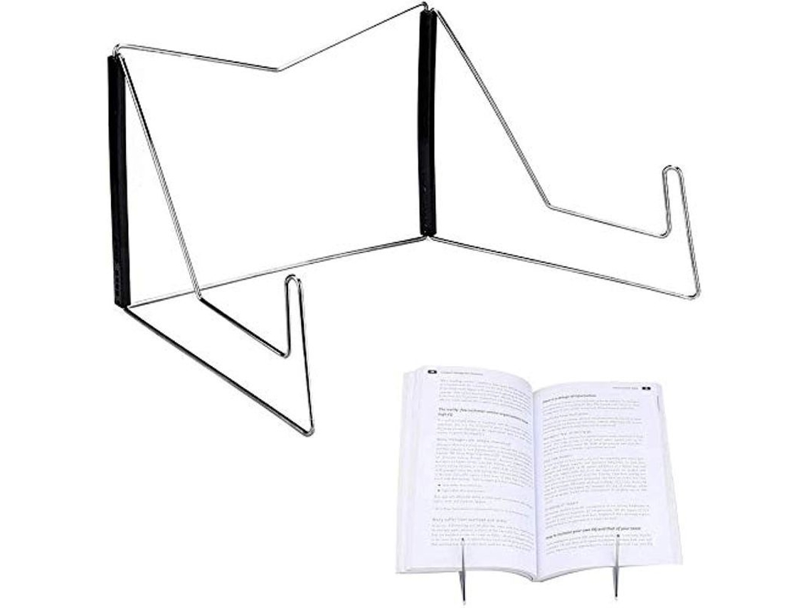 2026 portavasos de Bambú Linjou Ajustable Plegable 34cmx24cm Con Patrón Hueco para Libros Y Tablet