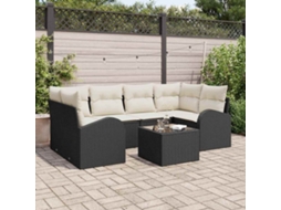 Vidaxl Conjunto De Sofá De Jardim 7 Unid. 6-número De Lugares