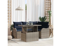 Vidaxl Conjunto De Jantar Para Exterior 5 Unid. Cinzeto
