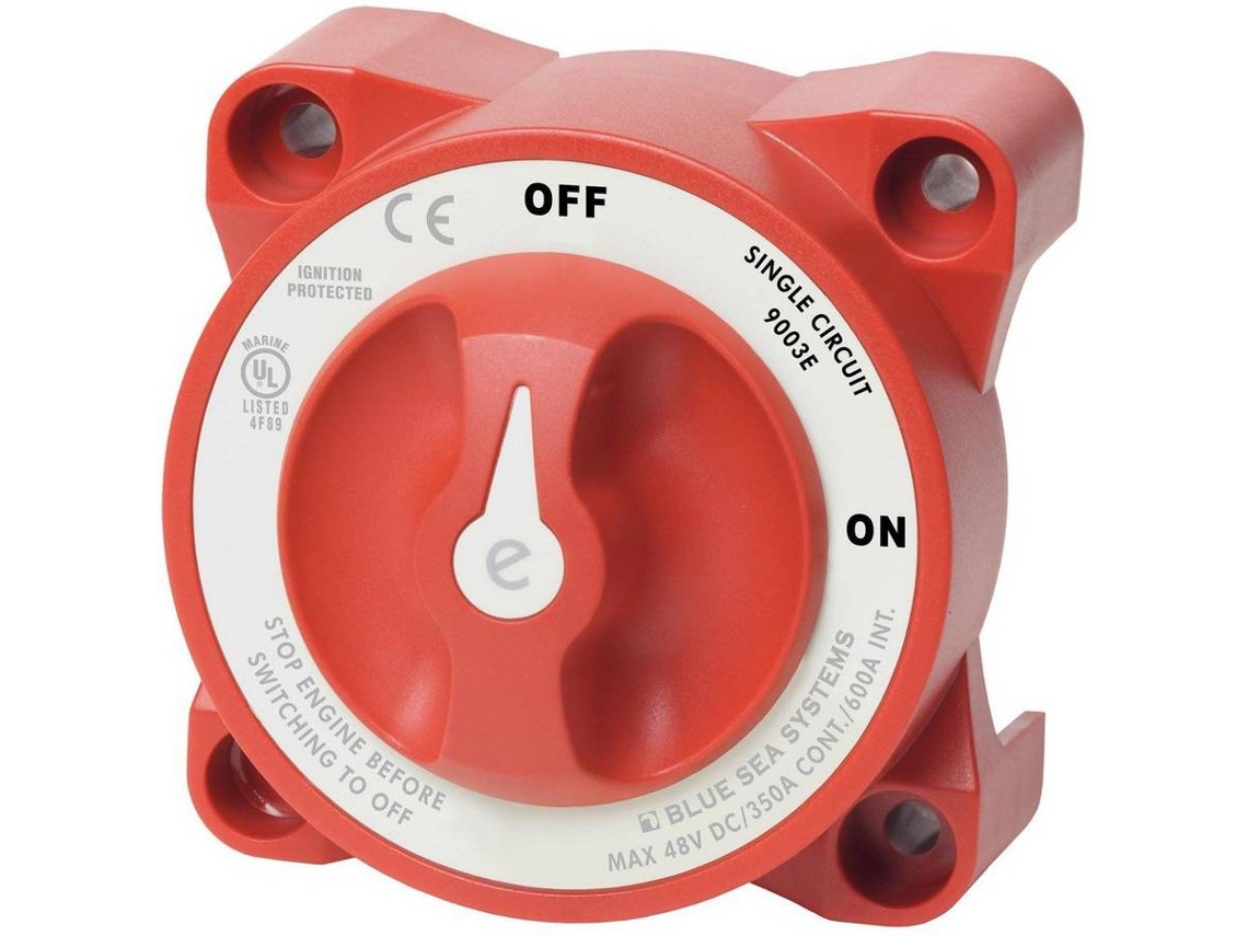 Interruptor BLUE SEA E Series On Off Battery Switch Vermelho