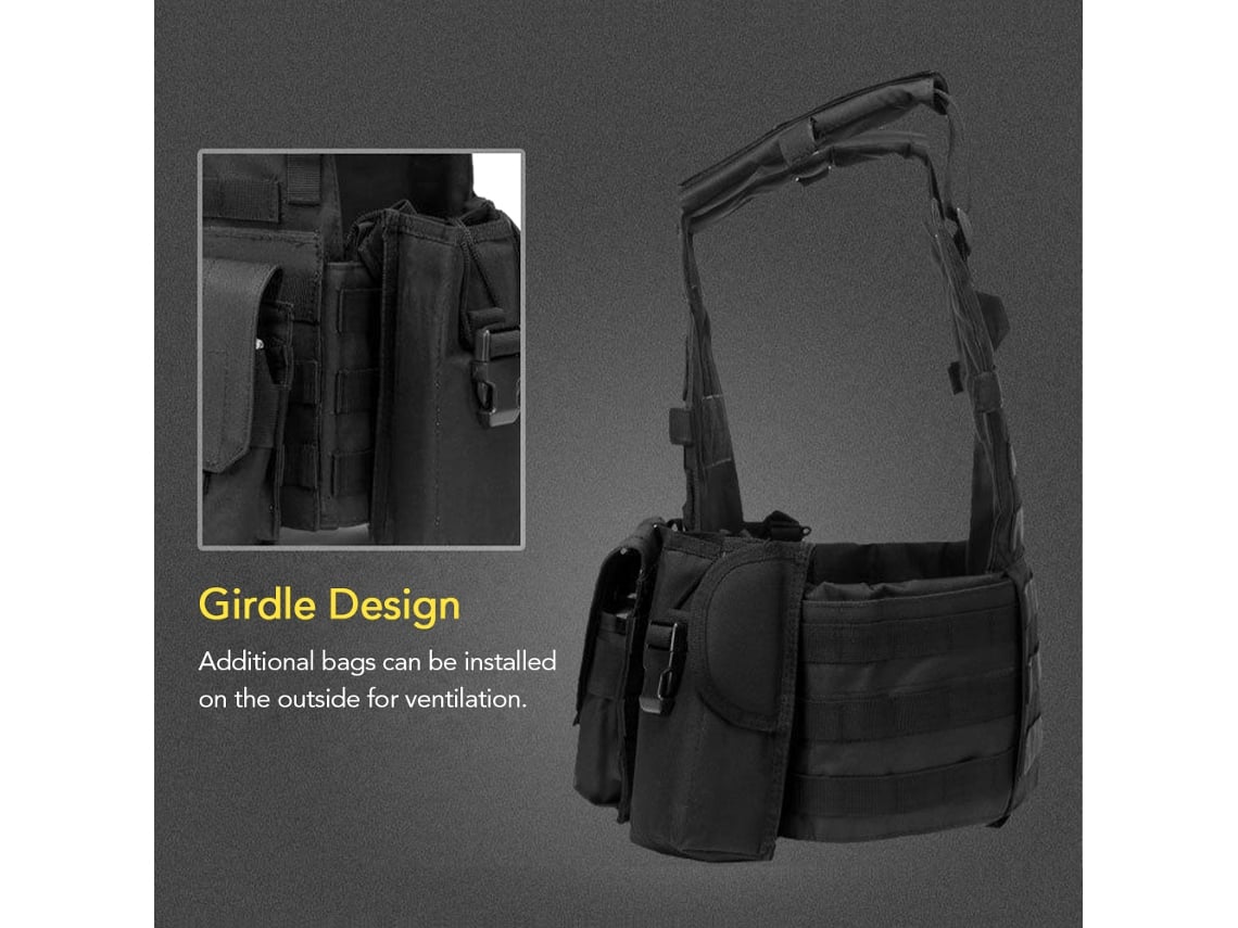 Colete Tático Molle de Combate Airsoft com Liberação Rápida