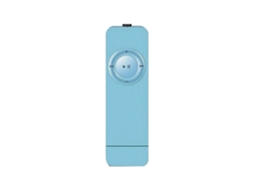 Leitor Mp3 Lurelia Mini Recarregável, Microsd/tf, Corpo Compacto 8,5 Cm, Azul