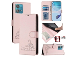 Capa De Couro Com Bloqueio Rfid Para Motorola Edge 40 Neo 5g, Série Yb Imprinting Series-9