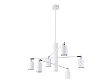 Lustres Lemmi de Aço Branco 125X77X77Cm SOLLUX LIGHTING