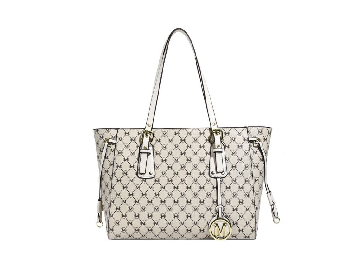 Elysve Bolsa Feminina Com Estilo Retrô E Grande Capacidade Branco