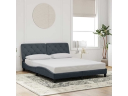 Vidaxl Estrutura De Cama Sem Colchão 160x200 Cm Veludo Cinzento-escuro