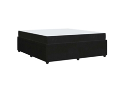 Conjunto 1 Cama Moderna Vidaxl Preto Tecido (180 X 200 Cm)