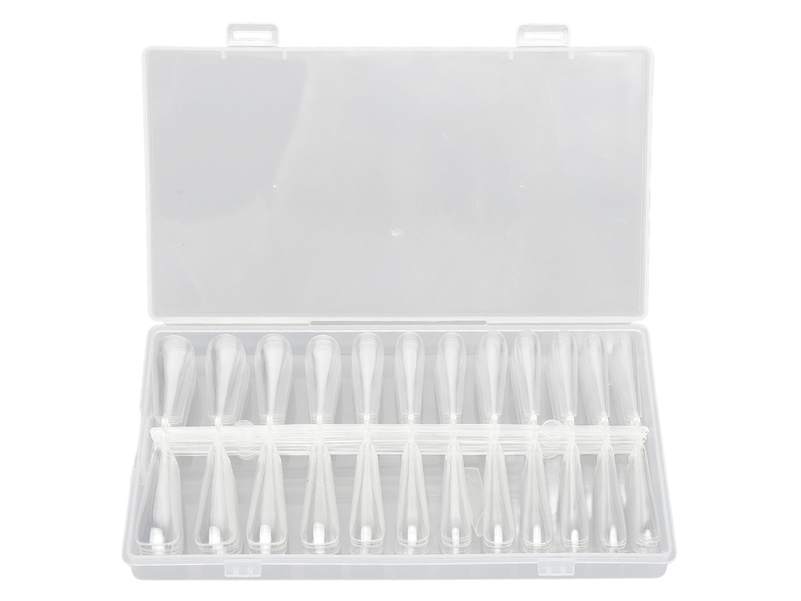 240 Unhas Postiças Transparentes, Extensões de Unhas com Cobertura Total, Unhas Longas para Manicure (Faça Você Mesmo)