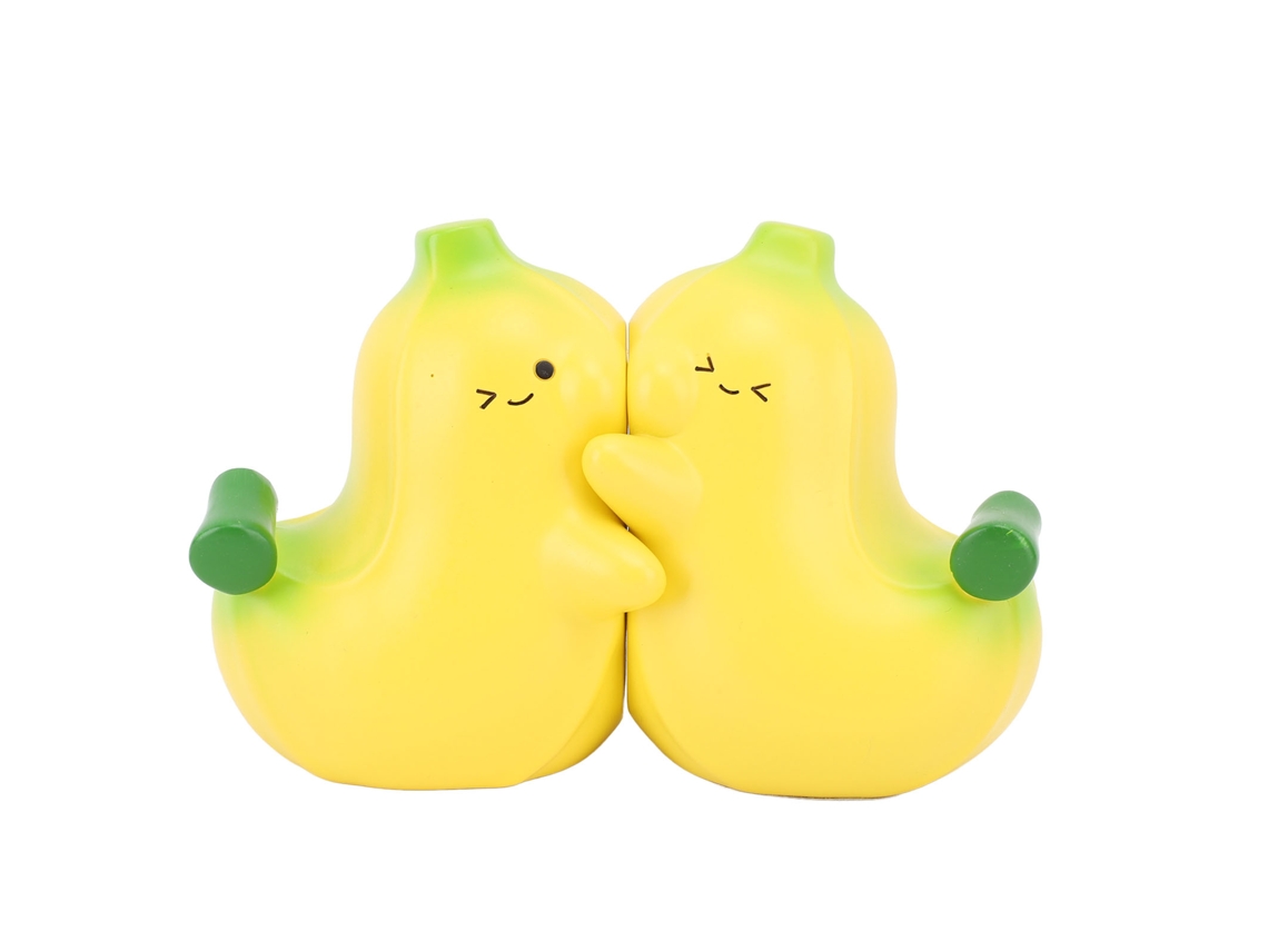 Suporte para Livros Banana Hugging 2 Peças Resina Cartoon Mesa/estação de Trabalho