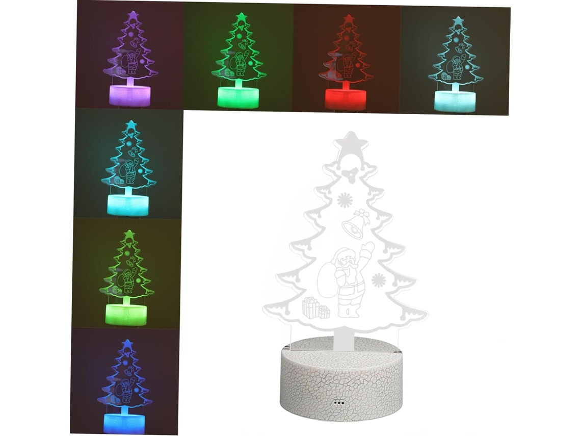 Luminária De Natal Led, Abajur Cabeceira, Sem Pilhas, Cor Aleatória