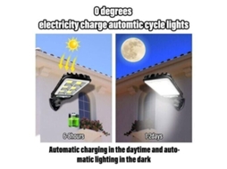 2026 luz Solar Led com Sensor de Movimento 3 Modos Ip65 Exterior Parede Jardim Rua Controle Remoto