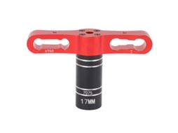 Chave Hexagonal De Roda 17mm Para Carros Rc 1/8 1/10 1/12 Traxxas Axial Arrma Hpi Alumínio Vermelha