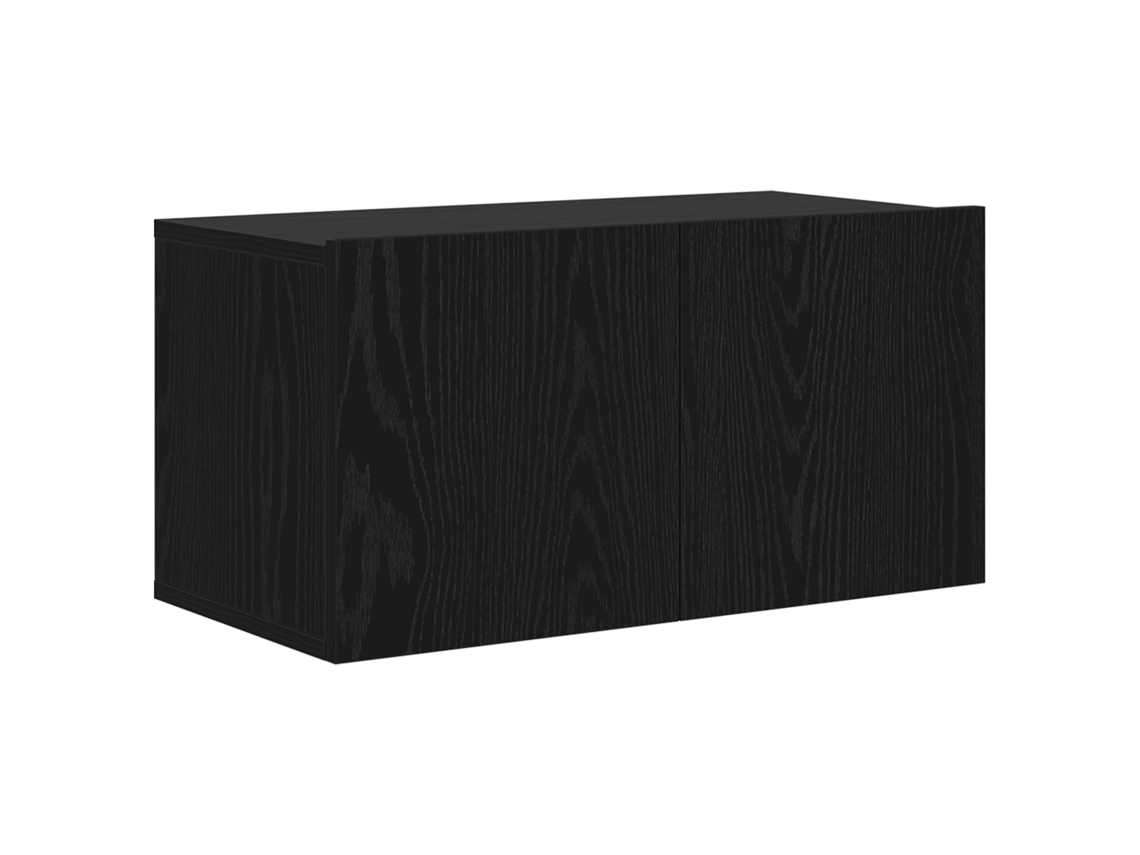 Conjunto 1 Armário De Parede Vidaxl Preto Derivados De Madeira (60 X 30 X 30 Cm)