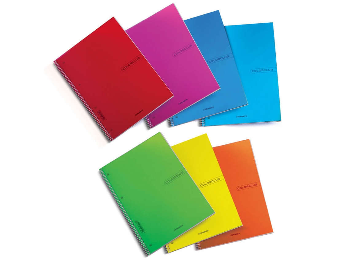 Caderno e bloco Blasetti Colorclub A4 70 folhas Multicolor