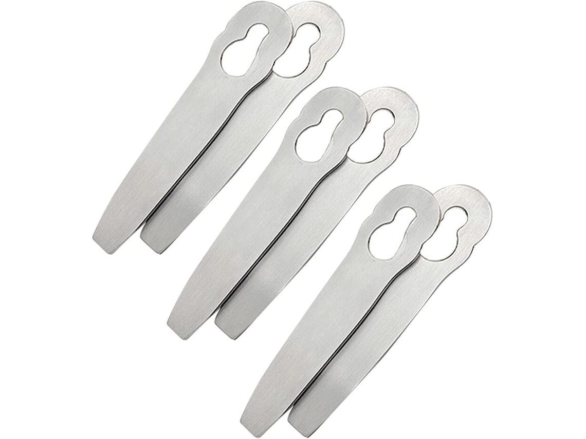 Conjunto De 6 Lâminas De Reposição Para Cortador De Relva - Lâmina Durável Para Jardim E Gramado
