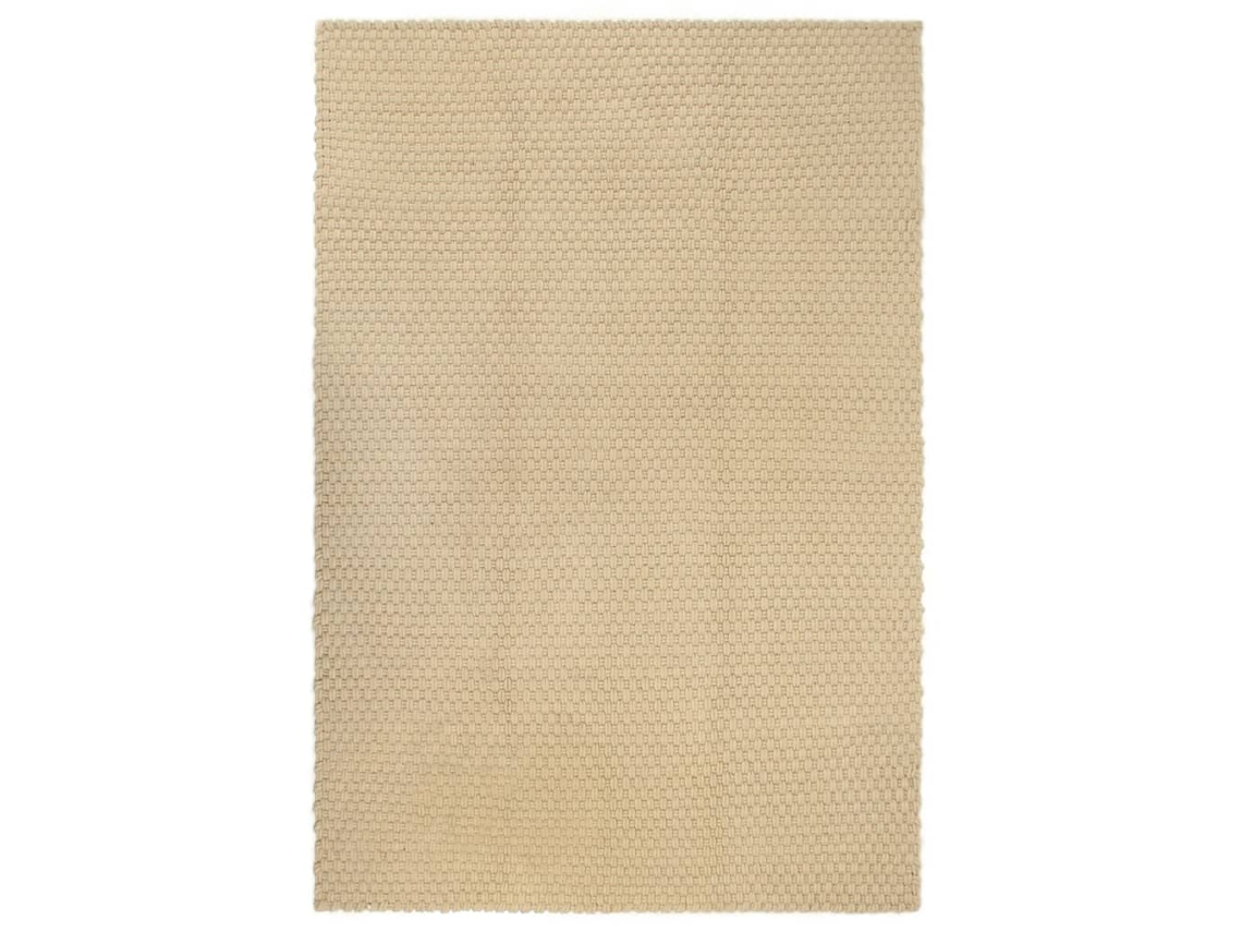 Vidaxl Tapete Retangular Natural 160x230 Cm Algodão
