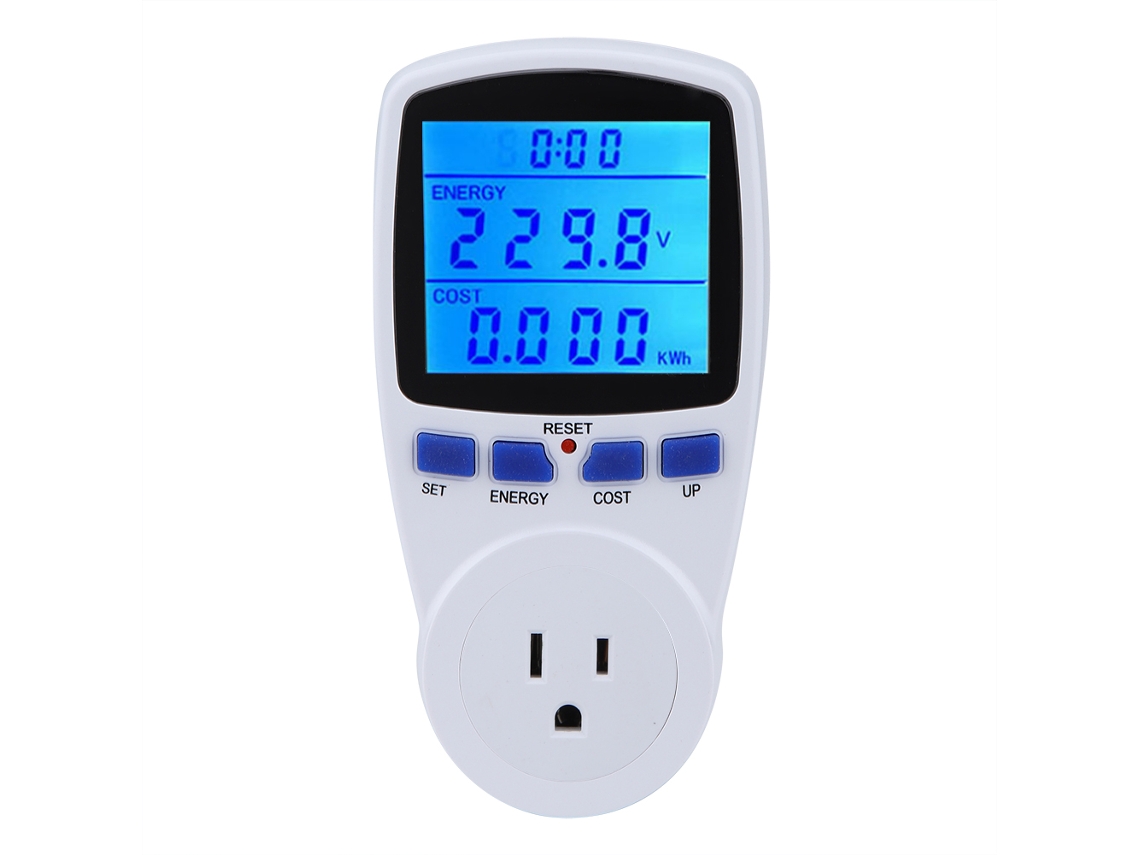Medição de energia com luz de fundo (Medição inteligente multifuncional, padrão americano 120V com luz de fundo azul)
