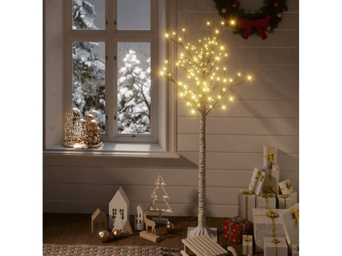 Vidaxl Árvore De Natal 156 Leds Salgueiro Int./ext. 1,5m Branco Quente