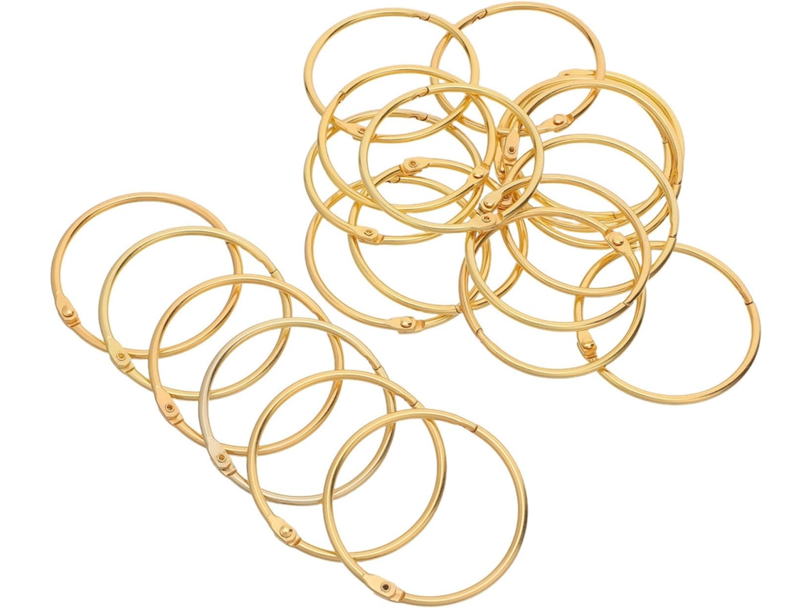 Doitool 48 Anéis De Metal Dourado Clips Pasta, Fecho Firme E Estrutura Articulada, Ideal Escritório E Escola