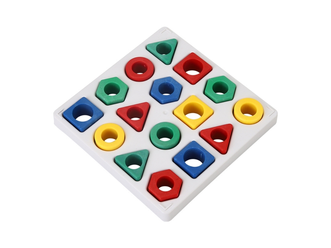 Puzzle De Formas Geométricas De Madeira Brinquedo Educativo De Classificação Por Forma E Cor Para Crianças Meninos E Meninas