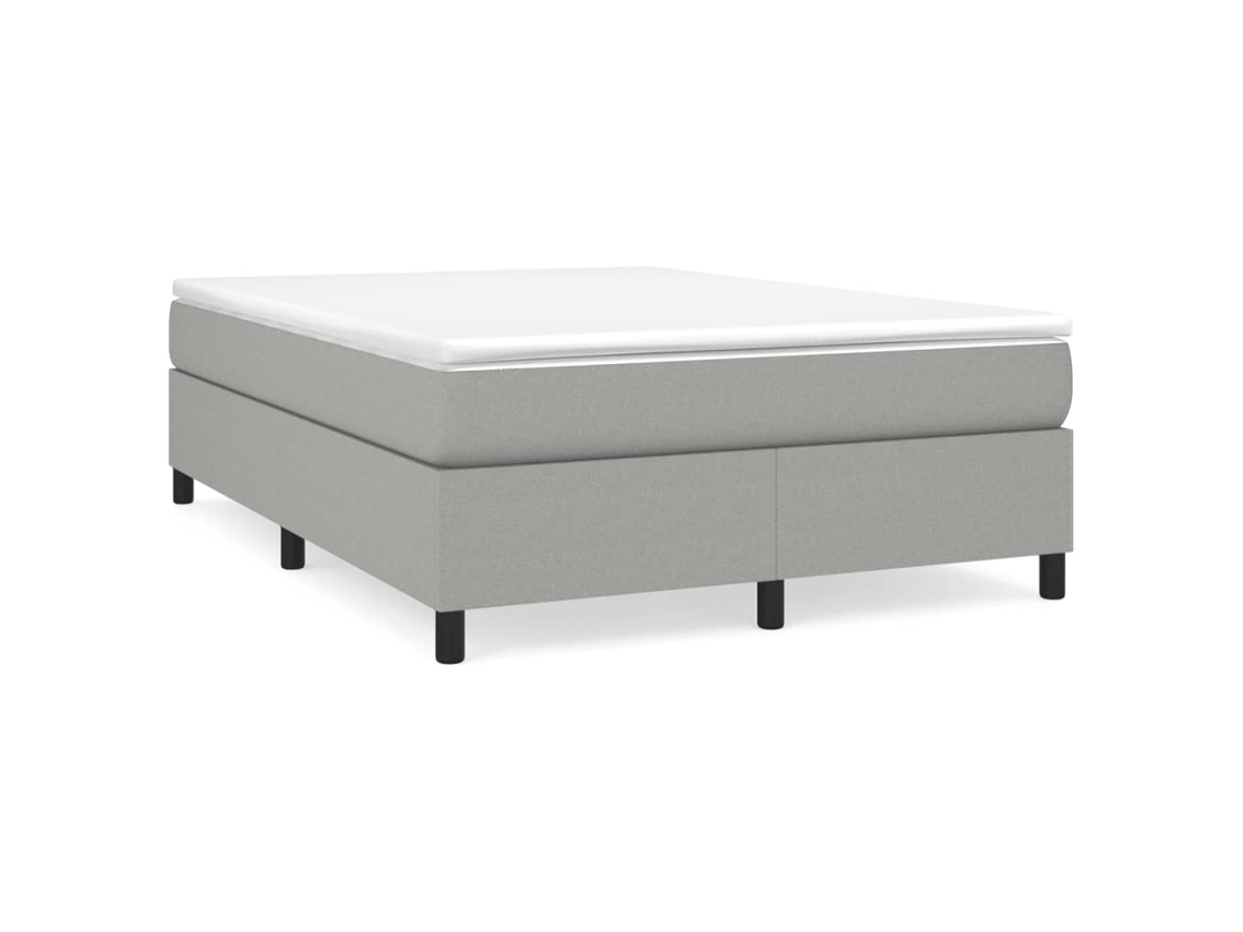 Estrutura de Cama com Molas Tecido Cinzento Claro MAISON EXCLUSIVE (140x200 cm)