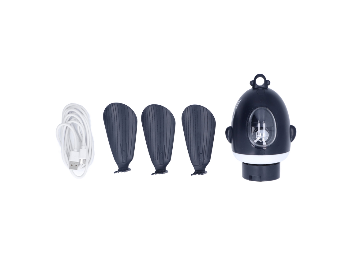Ventilador de Teto Pequeno Silencioso com Luz Porta Carregamento Azul