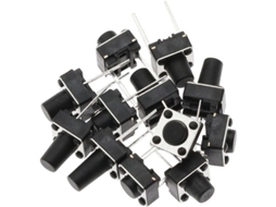50 Botões De Pressão Cobre, 12v, 2 Pinos, Dip2, Smd, Microinterruptor De 6x 12mm