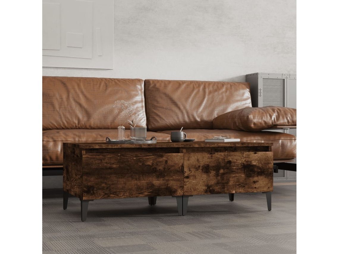 Vidaxl Mesas De Apoio 2 Pcs 50x46x35 Cm Deriv. Madeira Carvalho Fumado