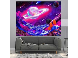 Tapestry Muro Lua Psicodélica Tapestries Sol e Lua Celestial Quarto Sala 78x59''