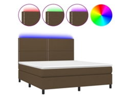 Box Spring Bed, Box Spring Beds Vidaxl Marrom Tecido (180 X 200 Cm)