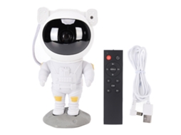 Nx Luminária Projetora de Astronauta com Led Multimodo, Luz Noturna Ambiente e Controle Remoto para Decoração de Quarto Interno BRILVIBERA
